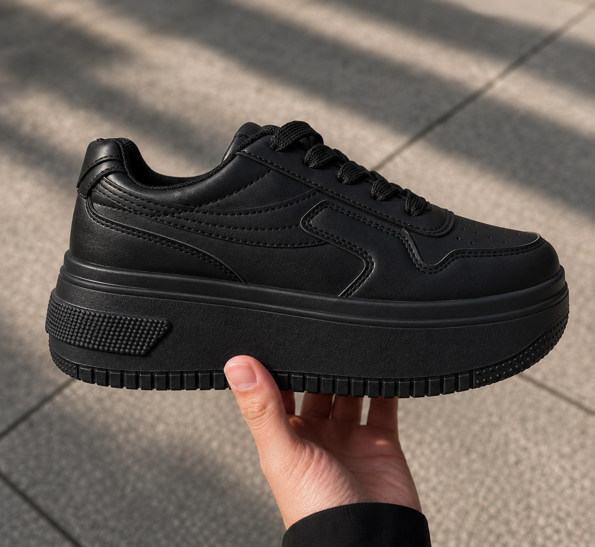Zapatillas con plataforma completa